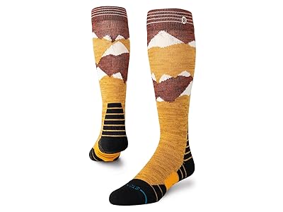 Stance Windy Peaks Mid Wool Snow Crew Cut Socks Shoes Gold : MD (US Men
