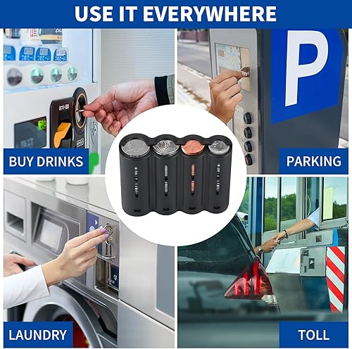Miniatura 5 de eing Soporte para monedas, organizador portátil de cambio de monedas, soporte universal para monedas para automóvil, carteras, bolsillos