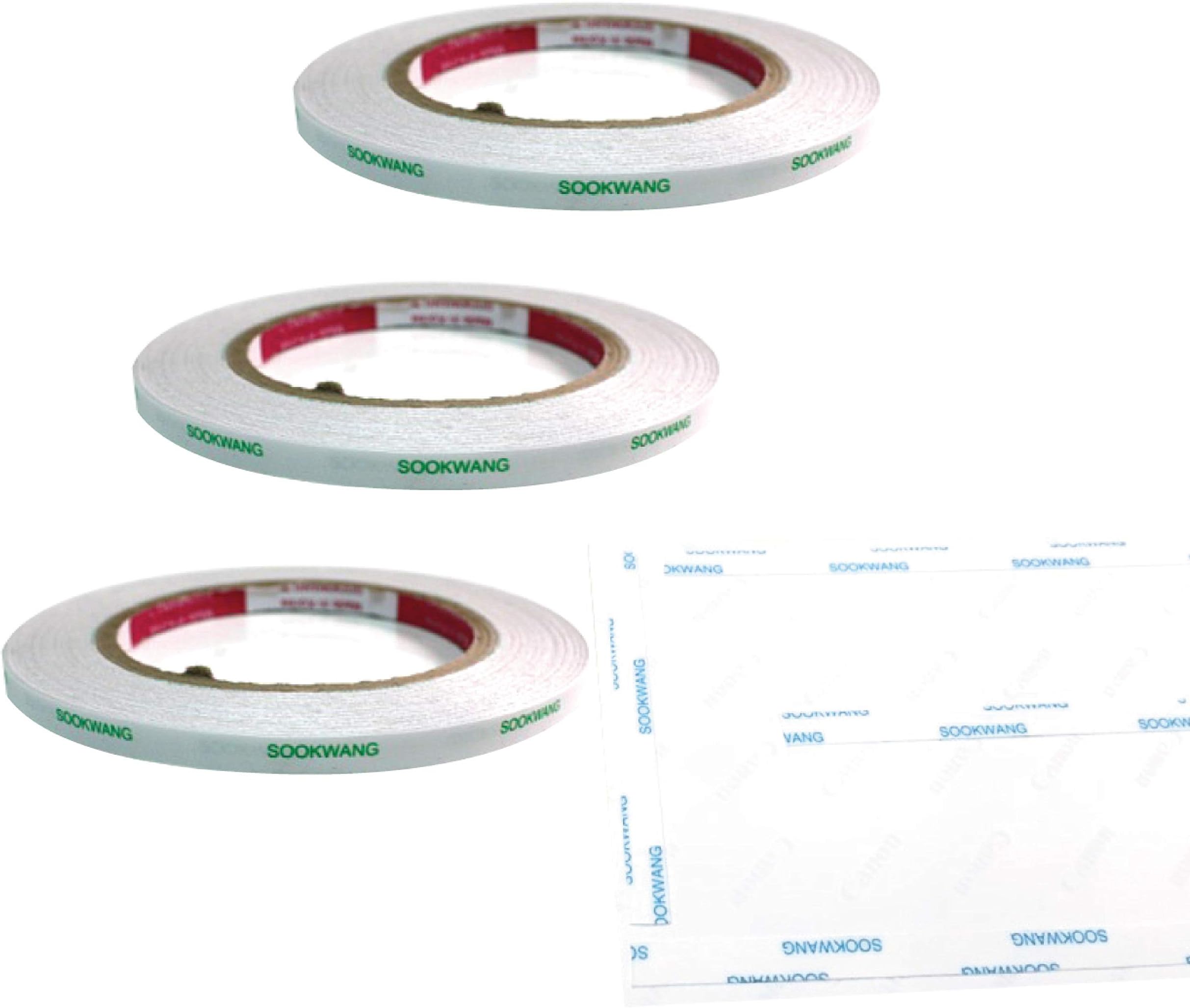 SookwangDouble Sided Adhesive Tape (scor-Tape) for Craft 7mm25m-3pcs