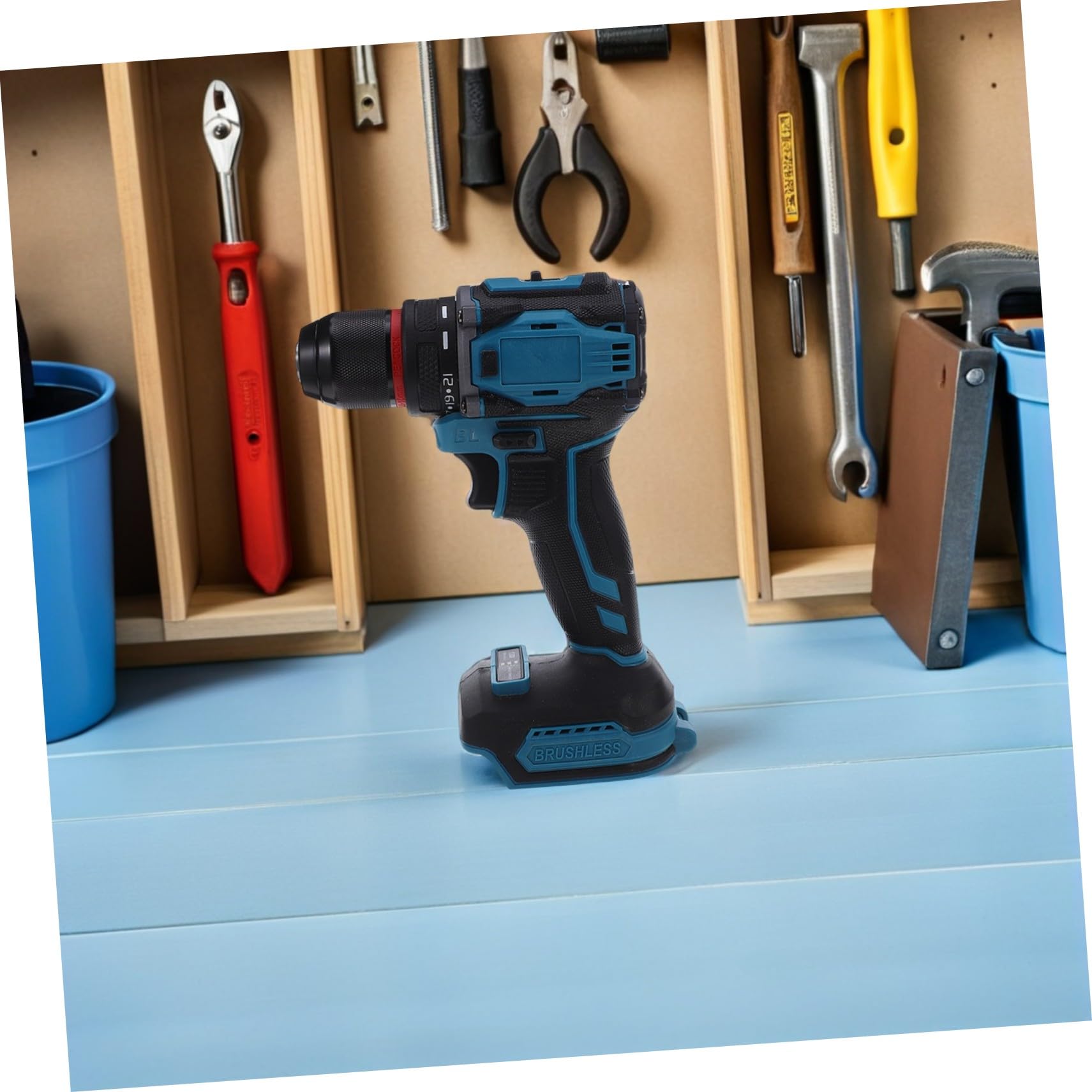 SEWACC Taladro Eléctrico Inalámbrico Portátil Atornillador Compacto para Bricolaje y Reparaciones Casa Compatible con Brocas Diseño Ligero y Potente para Uso Versátil