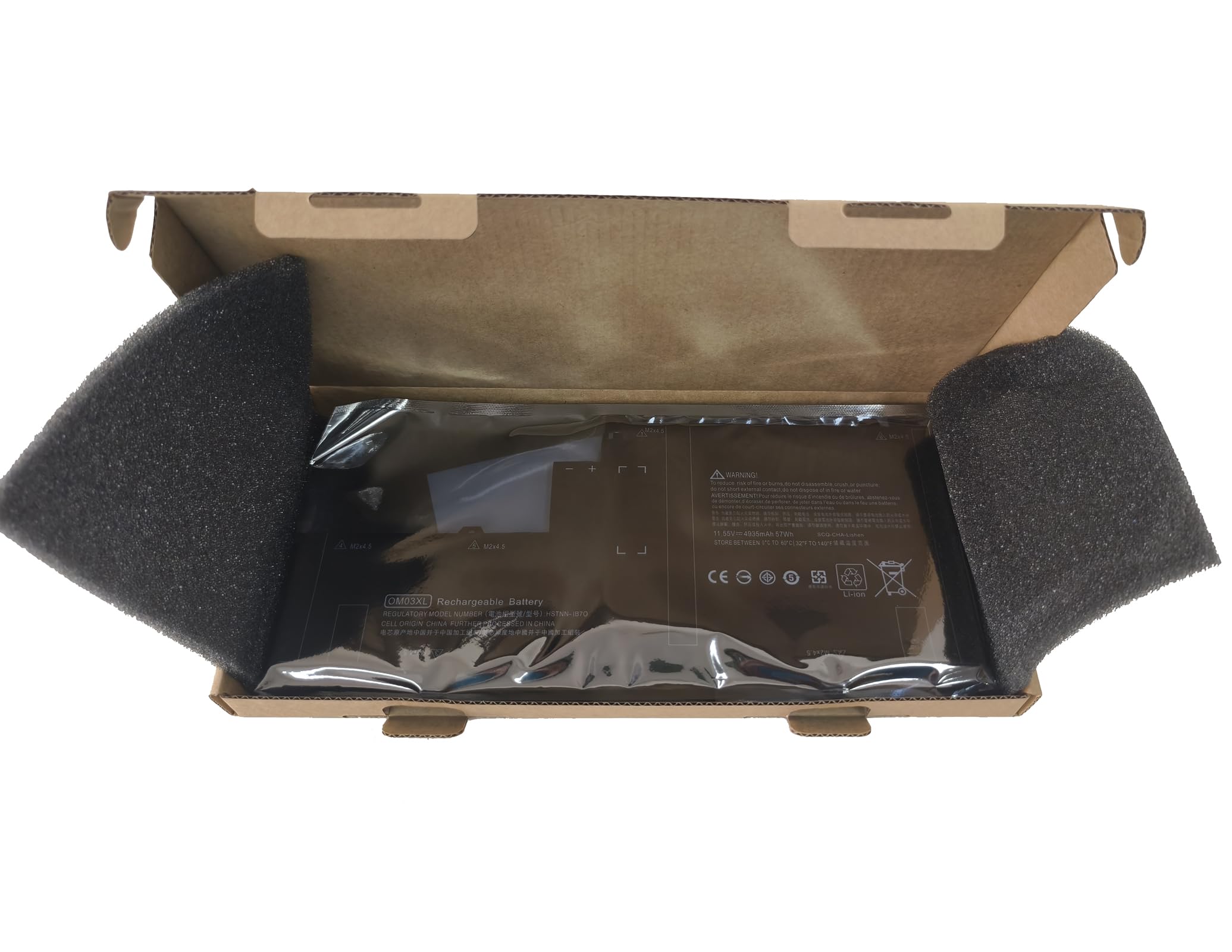11.55V 57Wh OM03XL Batería para HP EliteBook x360 1030 G2 Serie, HP OM03XL OMO3XL OM03057XL 863167-1B1 863167-171 863280-855 HSN-I04C HSTNN-IB70 HSTNN-IB7O HSTNN-1B70