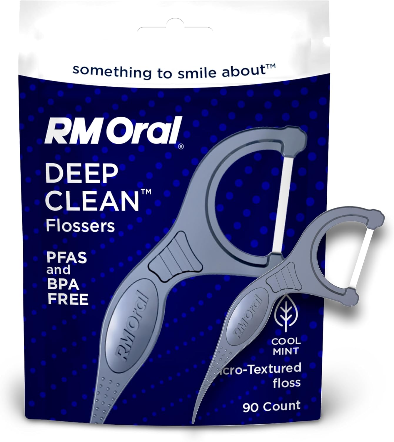RM Oral Deep Clean Premium Flossers, Mint Dental Flossers - 90 Count