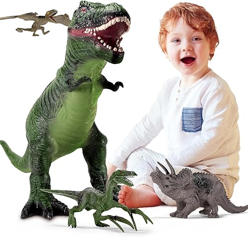 Kissdream Juguetes de dinosaurios grandes para niños, juguetes de dinosaurios grandes para niños de 3 a 5 años, juguetes de dinosaurios gigantes,