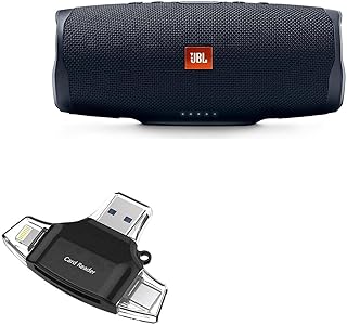 BoxWave Smart Gadget Compatible with JBL Charge 4 - AllReader SD Card Reader, microSD Card Reader SD Compact USB - Jet Black