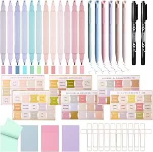 32 Pcs Bible Journaling Kit, Bible Study Supplies, 12 Pastel
