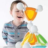 Vista 6 de Guidecraft Grippies Windows - Juego de 16 piezas, juguete magnético de construcción de agarre suave para niños pequeños