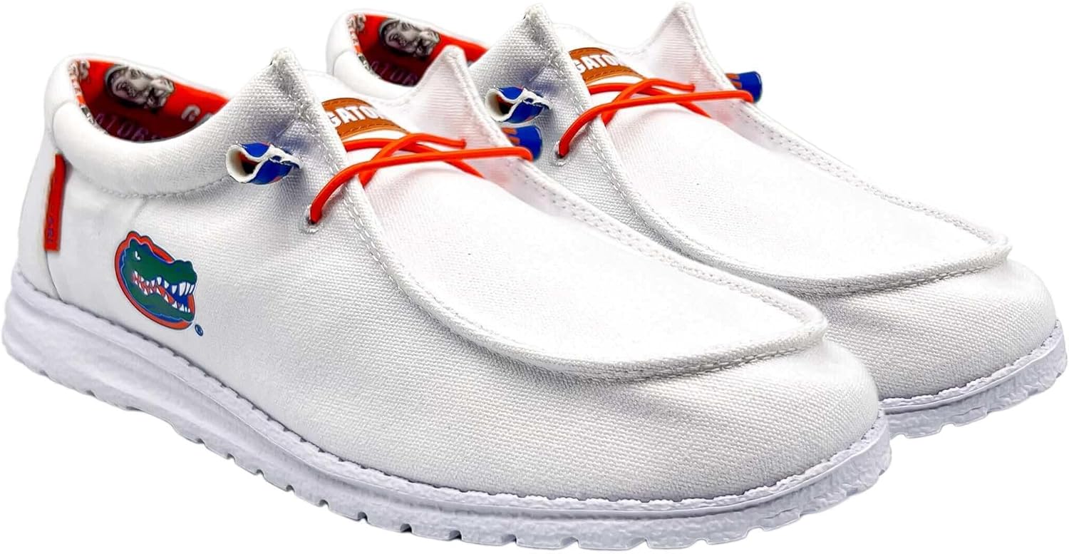 Vaccari Men's Nate NCAA Slip-On Canvas Loafers | Comfortable & Light-Weight Casual Shoes