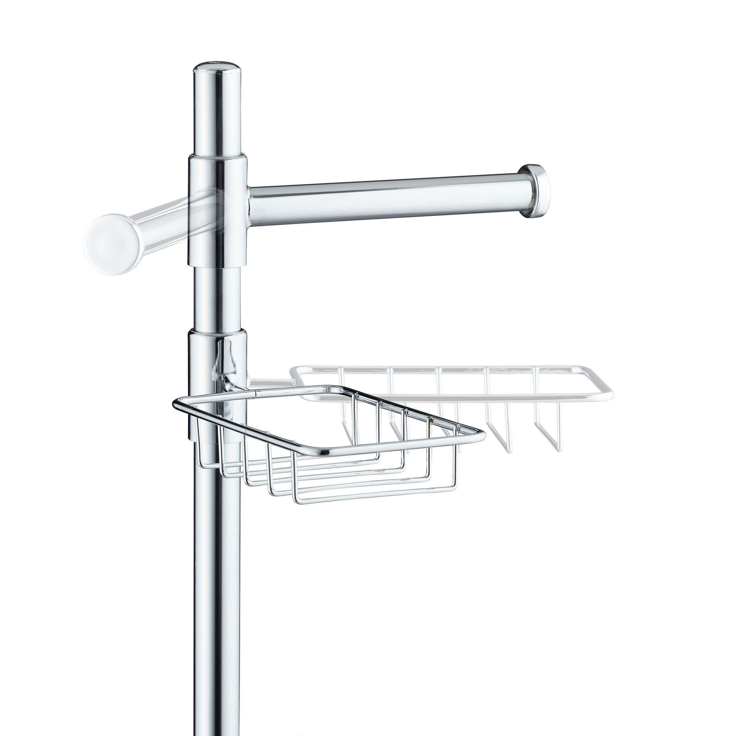 Toilet Accessoires Set Rond Chroom incl Toiletborstel, WC rolhouder en Haak