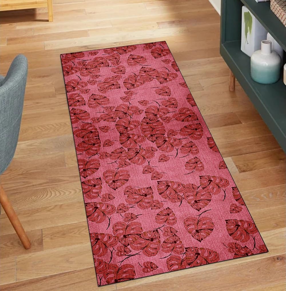 Alfombra cocina antideslizante lavable pasillo roja 60x180cm decoración vintage casa