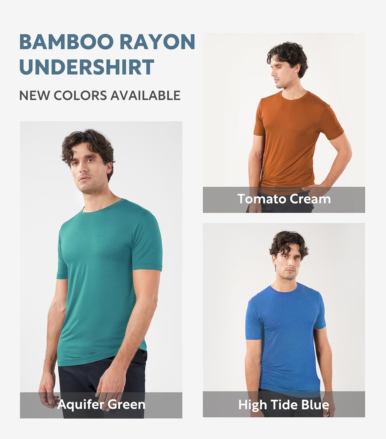 DAVID ARCHY Men's Moisture-Wicking Crewneck Undershirt 3 or 5 Pack - Image 4