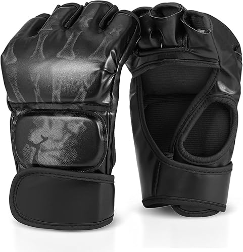 Flexzion, guantes de boxeo con dedos descubiertos - Grappling, MMA, Muay Thai, UFC, sparring, los mejores guantes, Sanda, combate, entrenamiento,