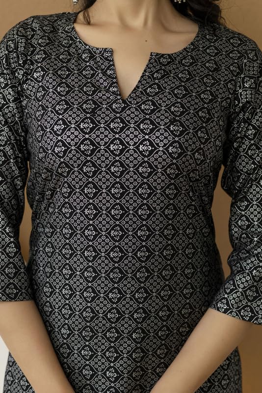 Image of New Rayon Floral Printed Knee Length Straight Casual Kurta for Women | Women Fomal Kurti