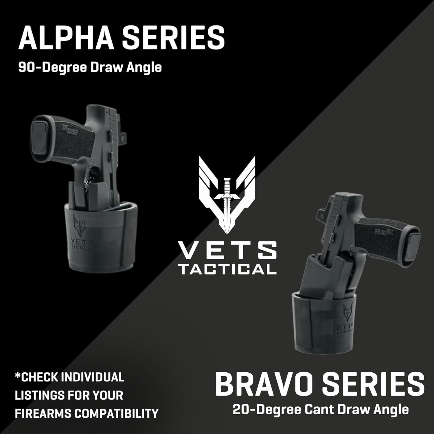 Cupolster® Alpha One MultiFit Vehicle Gun Holsters | Truck & Car Gun Holder | Vehicle Holster | for Glock, Sig & Similar Size Firearms