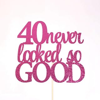 Atelier Elegance 40th Birthday Cake Topper, 40 Never Looked So Good Cake Topper
