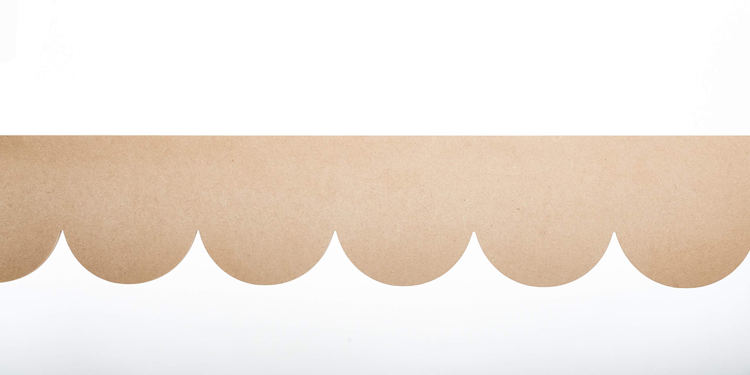 Interiors Willa - Decorative Scalloped Wood Edging Trim - Moulding For Interior & Exterior Use - 17.6cm x 97.8cm