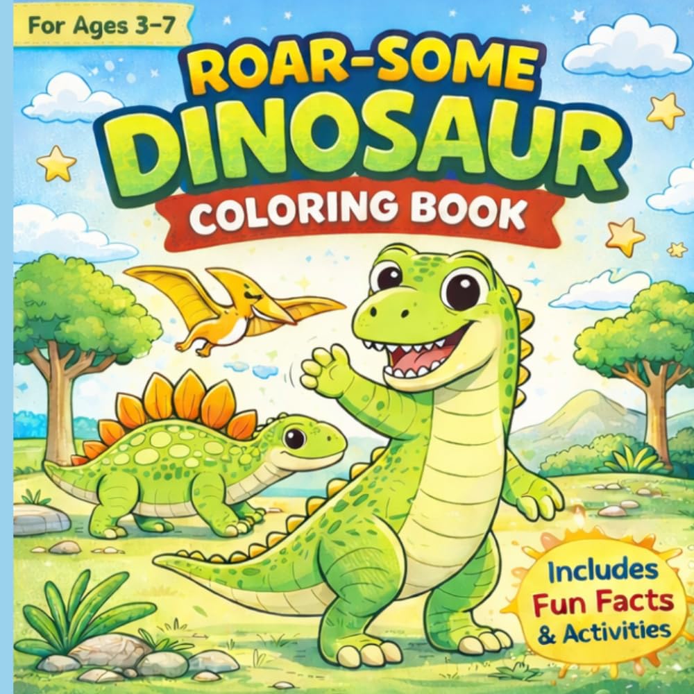 Roar-some Dinosaur Colouring Book