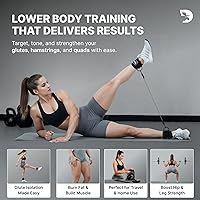 Vista 3 de DMoose Fitness Ankle Strap for Cable Machine - One Size Fit with Premium Padding Cuffs, Ankle Bands for Working Out, Booty Workouts, Leg Extension