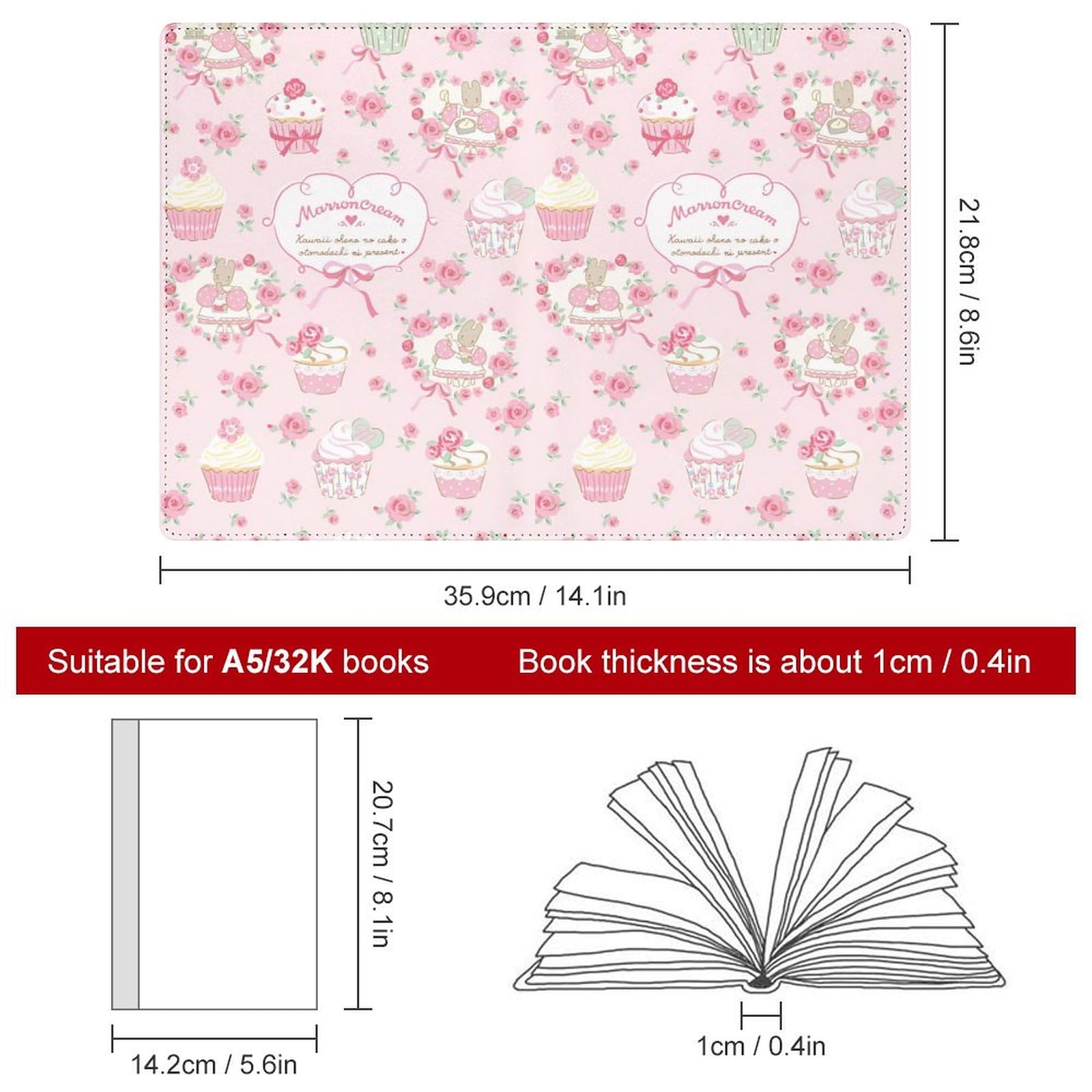 Amazon | マロンクリーム ノートカバー 20.7×14.2×1cmサイズ PU 手帳