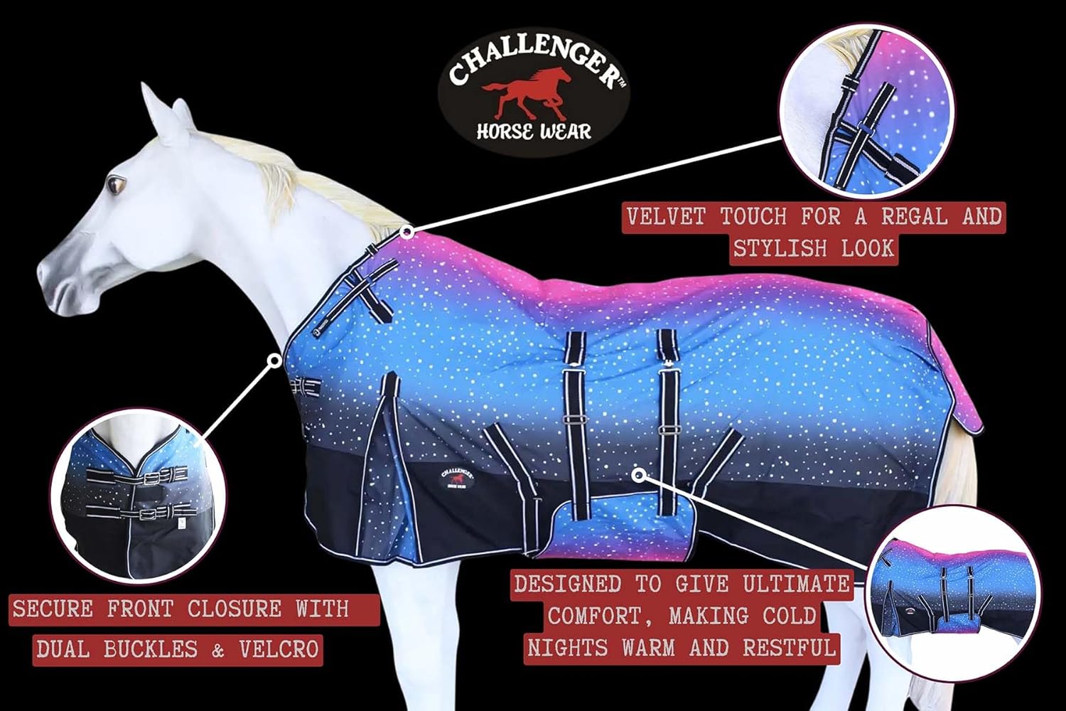 Challenger 1200D Turnout Waterproof Rain Horse Sheet Light Winter Blanket 391B
