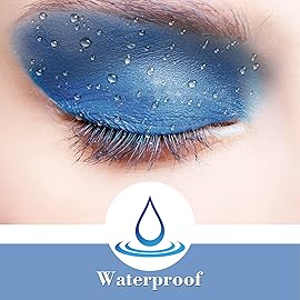 MEICOLY Single Blue Eyeshadow with Mirror and Mini Brush,Matte Halloween Sally Avatar Makeup Eye Shadow Powder,Waterproof Eyeshadow Palette,Talc-Free,Long Lasting Eye Makeup