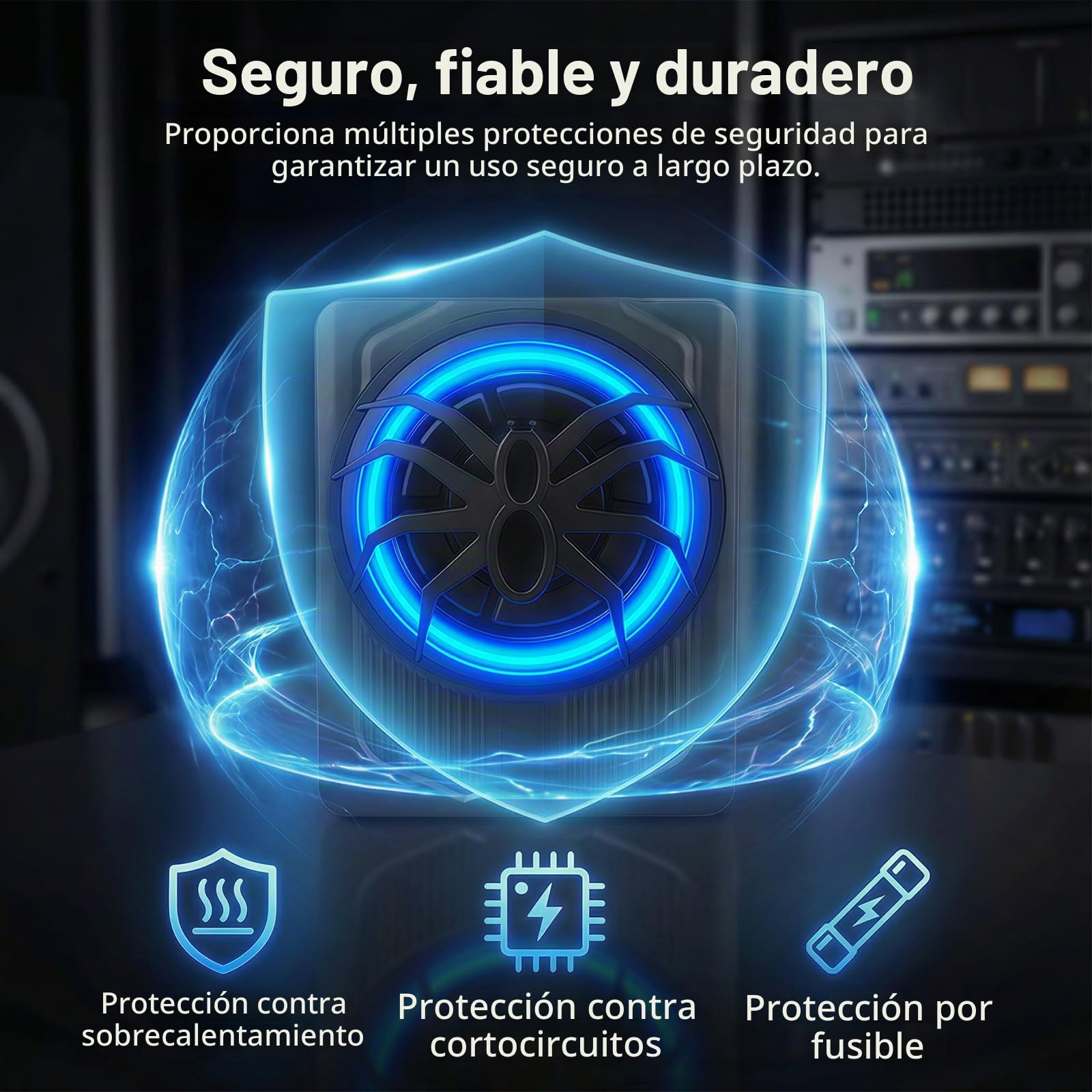 OiLiehu Subwoofer para Coche de 10 Pulgadas y 1000W, Subwoofer con Sonido Envolvente Estéreo, Amplificador de Audio Integrado, Entradas de Bajo y Alto Nivel, con Luz Ambiental LED Azul