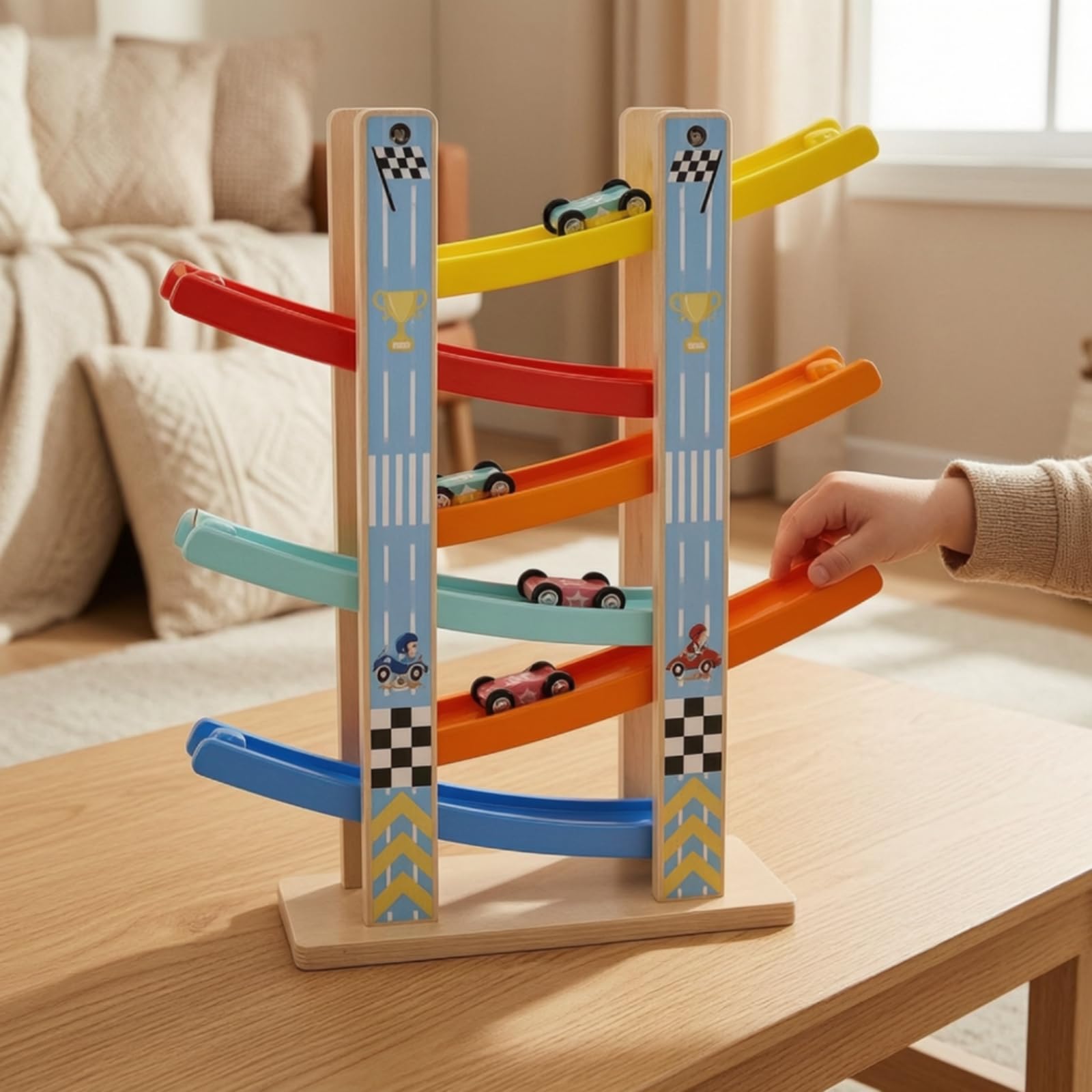Pista con Veicolini Incluse da Tavolo, style to 2