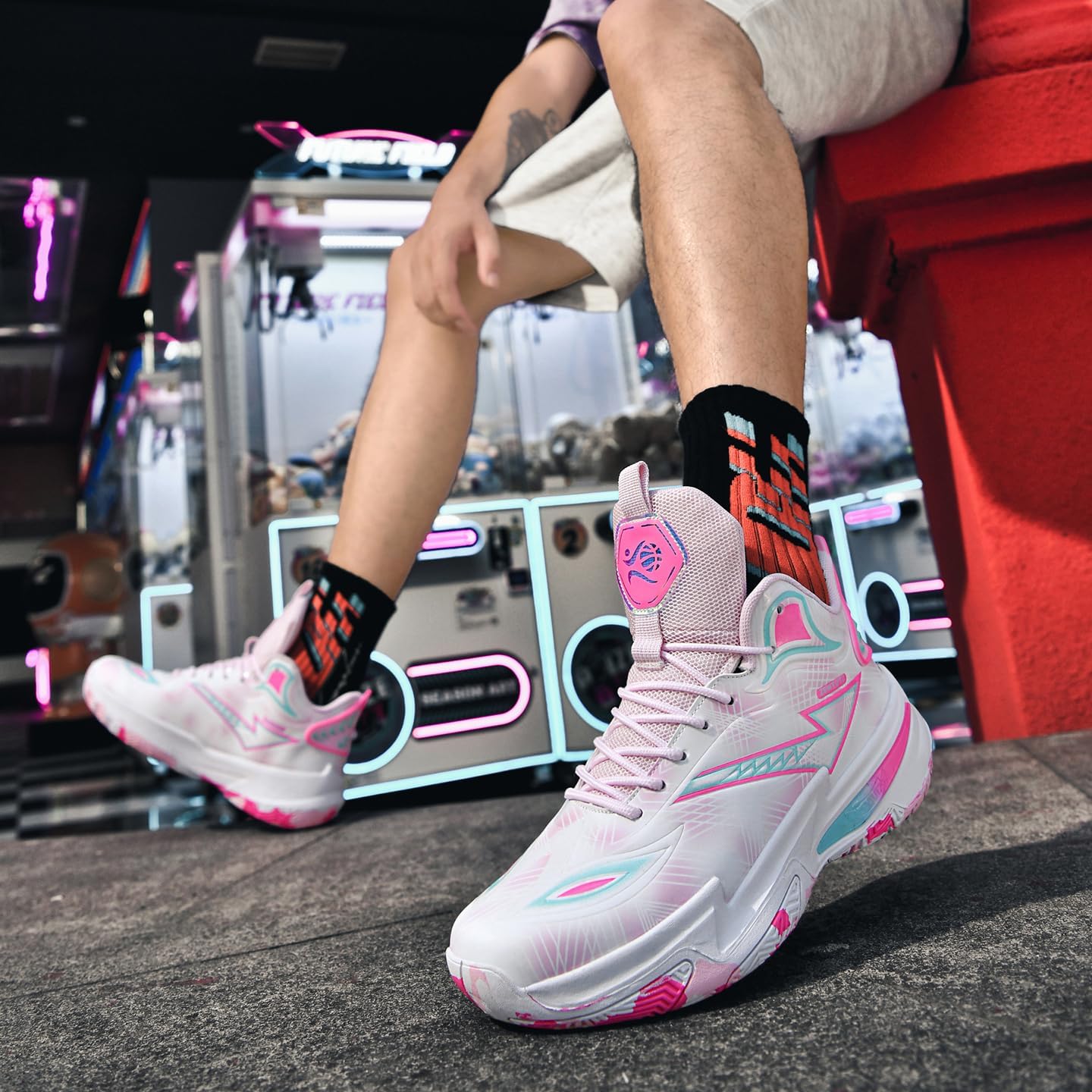 Girls Boys Basketball Shoes High-Top Volleyball Big Kids Non-Slip Lightweight Indoor Outdoor Sport School Sneakers for Youth - Image 7