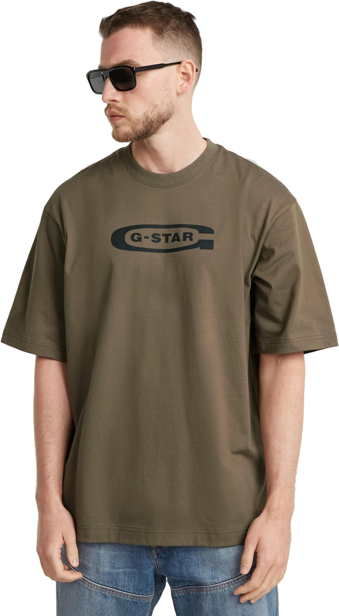 Men's Old Skool Logo Boxy Regular Tee T-Shirt