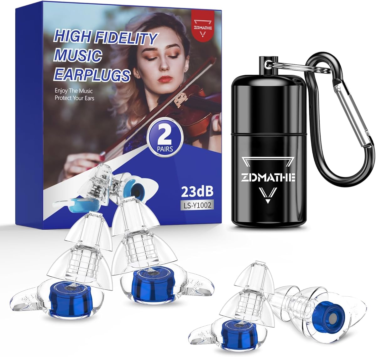 Earplugs for Concert,2 Pairs Silicone Earplugs for Concert and Musicians, Reusable Liquid Silicone Ear Plugs for Hearing Protection,Party,23dB Noise Cancelling