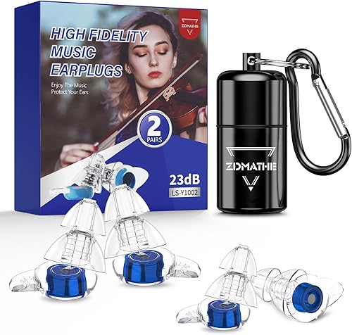 Tapones para los oídos para concierto, 2 pares de tapones de silicona para conciertos y músicos, tapones reutilizables de silicona líquida para