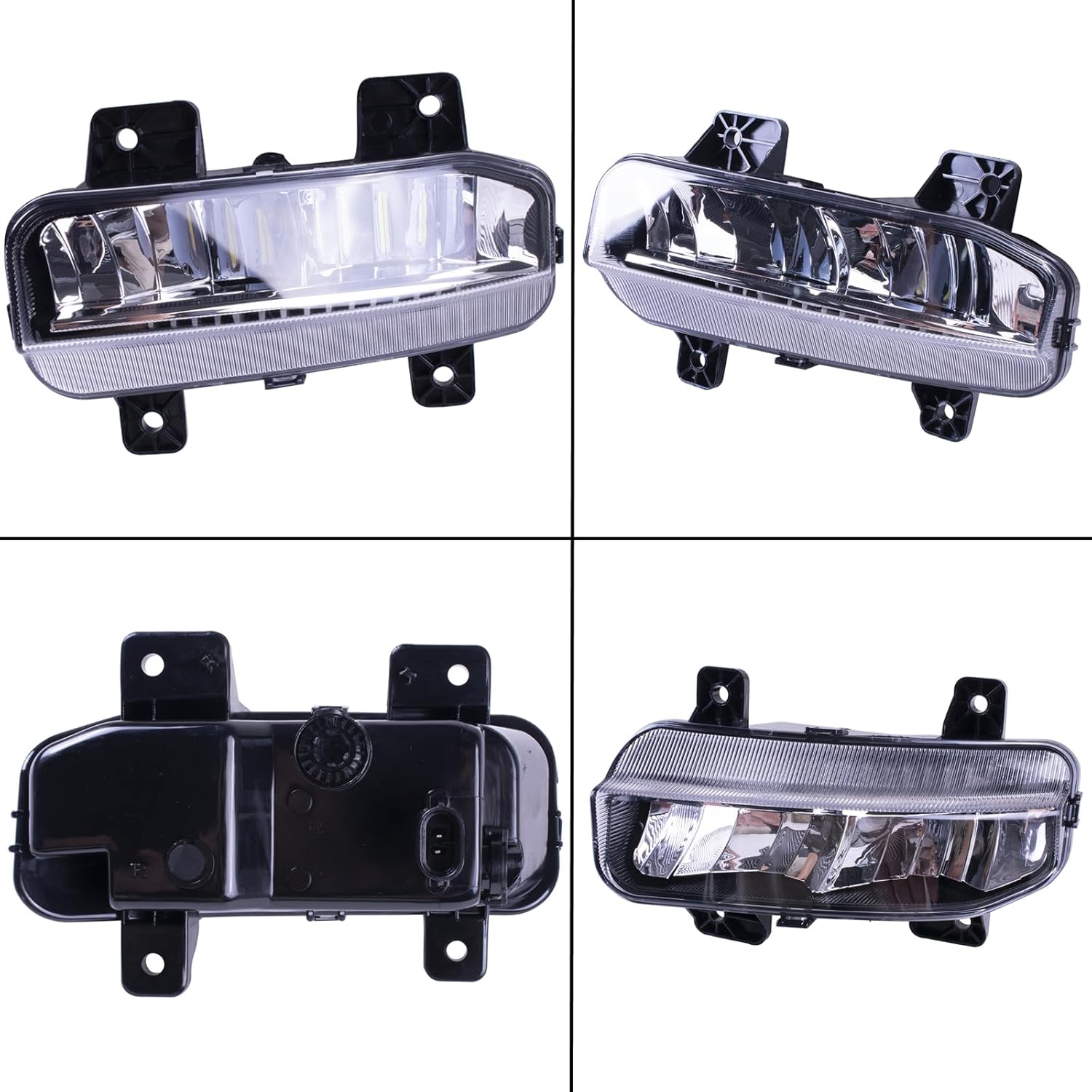 One Set LED Fog Light Lamps + Covers + Switch + Brackets + Wiring Compatible With RAM 2500 3500 2019-2024 Replaces 68449321AA 68384312AA 68273292AB 68273291AB CH2592158 CH2593158
