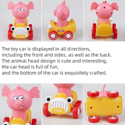 Miniatura 3 de Coches de juguete de animales para niños de 1, 2, 3 años, regalo de cumpleaños para niños pequeños de 1 a 3 años, autos de juguete de tracción hacia