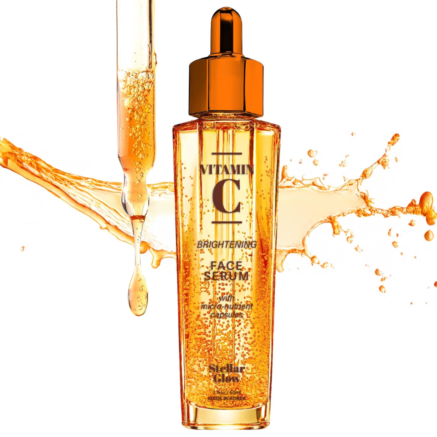 Stellar Glow Vitamin C Serum For Face – Dermatologist Tested, Anti-Aging Skin Care For Fine Lines, Wrinkles & Glass Skin – Revitalize & Hydrate, Fade Dark Spots, Evens Skin Tone – Korean, Clean Beauty