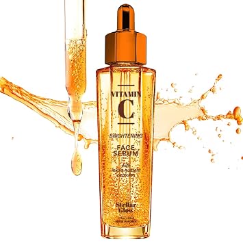 Stellar Glow Vitamin C Serum For Face - Dermatologist Tested, Anti-Aging Skin Care For Fine Lines, Wrinkles & Glass Skin - Revitalize & Hydrate, Fade Dark Spots, Evens Skin Tone - Korean, Clean Beauty