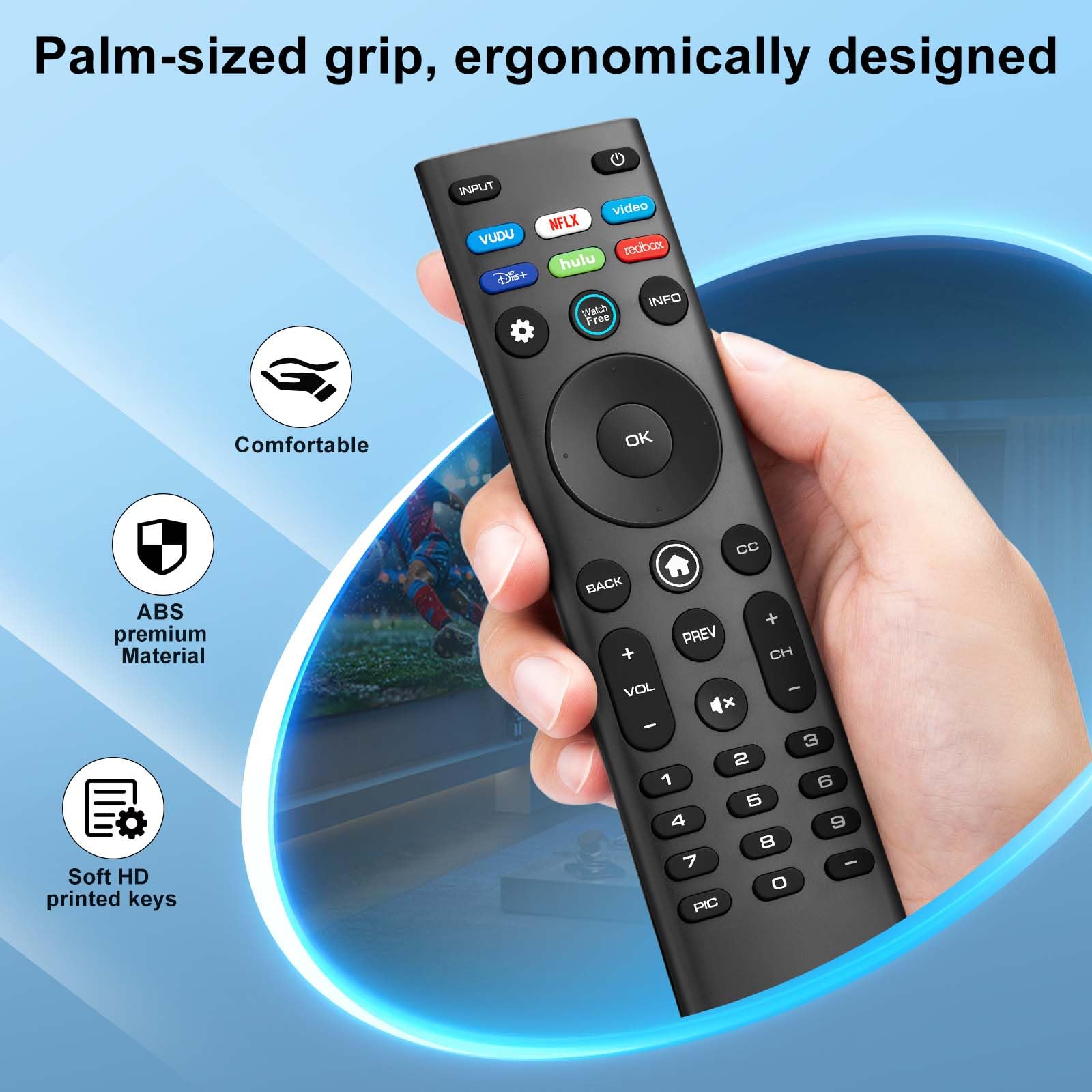 VIZIO Smart TV Remote Replacement - Universal XRT140 -5 VIZIO Smart TV Remote Replacement - Universal XRT140 -5