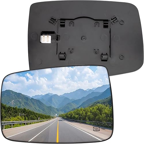 Espejo lateral del conductor de repuesto para Dodge Ram 1500 2500 2012 2013 2014 2015 2016 2017 2018 2018 – Cristal convexo, espejo retrovisor