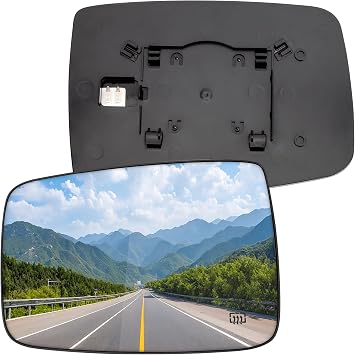 Driver Side Mirror Replacement for 2009 2010 2011 2012 2013 2014 2015 2016 2017 2018 Dodge Ram 1500 2500 - Convex Mirror Glass, Left Side Rear View Mirror with Power Heated