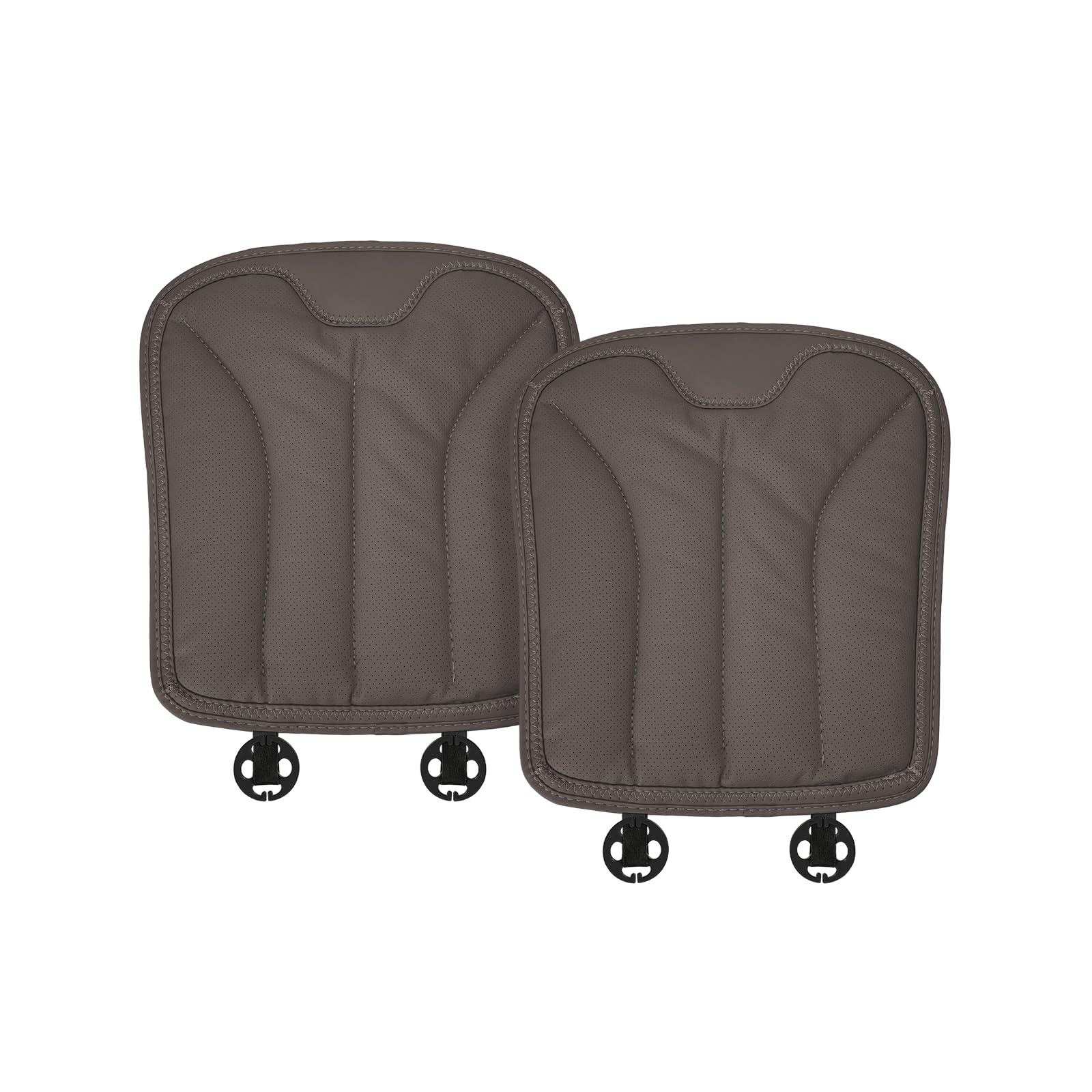 Universal Auto Sitzkissen aus PU-Leder für die Vordersitzfläche | Anti Rutsch Auto Sitzkissen,PU-Leder Sitzkissen Vordersitze,für Auto, SUV, Pickup und Van,Autositzschoner,2PCS Braun