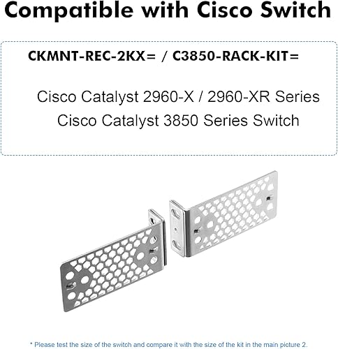 Miniatura 12 de MokerLink Kit de montaje en rack de 1U compatible con interruptores Ubiquiti, orejas de montaje en rack para interruptor EdgeSwitch ES-8-150W de 8