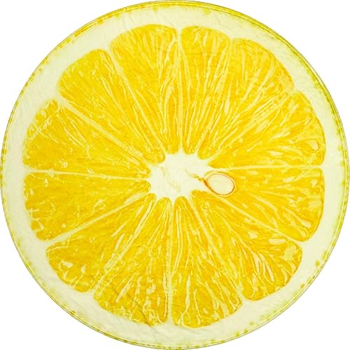 Vessia Manta de Tiro con Temática de Comida (60 pulgadas, Amarilla), Manta Realista y Divertida de Limón para Adultos y Niños, 300GSM Manta de Tiro