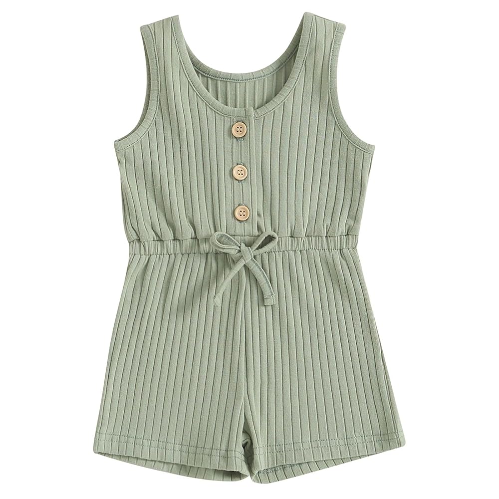 Amazon.com: TheFound Toddler Baby Girl Summer Romper Ribbed