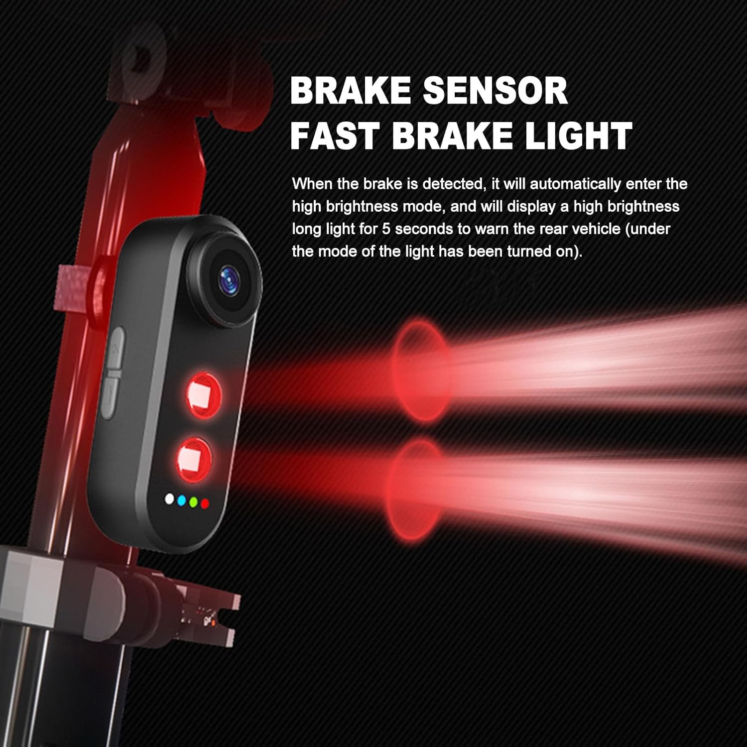 CUIFATI Bike Rear View Camera with Tail Light, 1080P 140° Wide Angle Bike Video Cameras, IPX6 Water Proof Cycling Camera 5000mAh Rechargeable, for Mountain Road Bike E Bikes (64G)