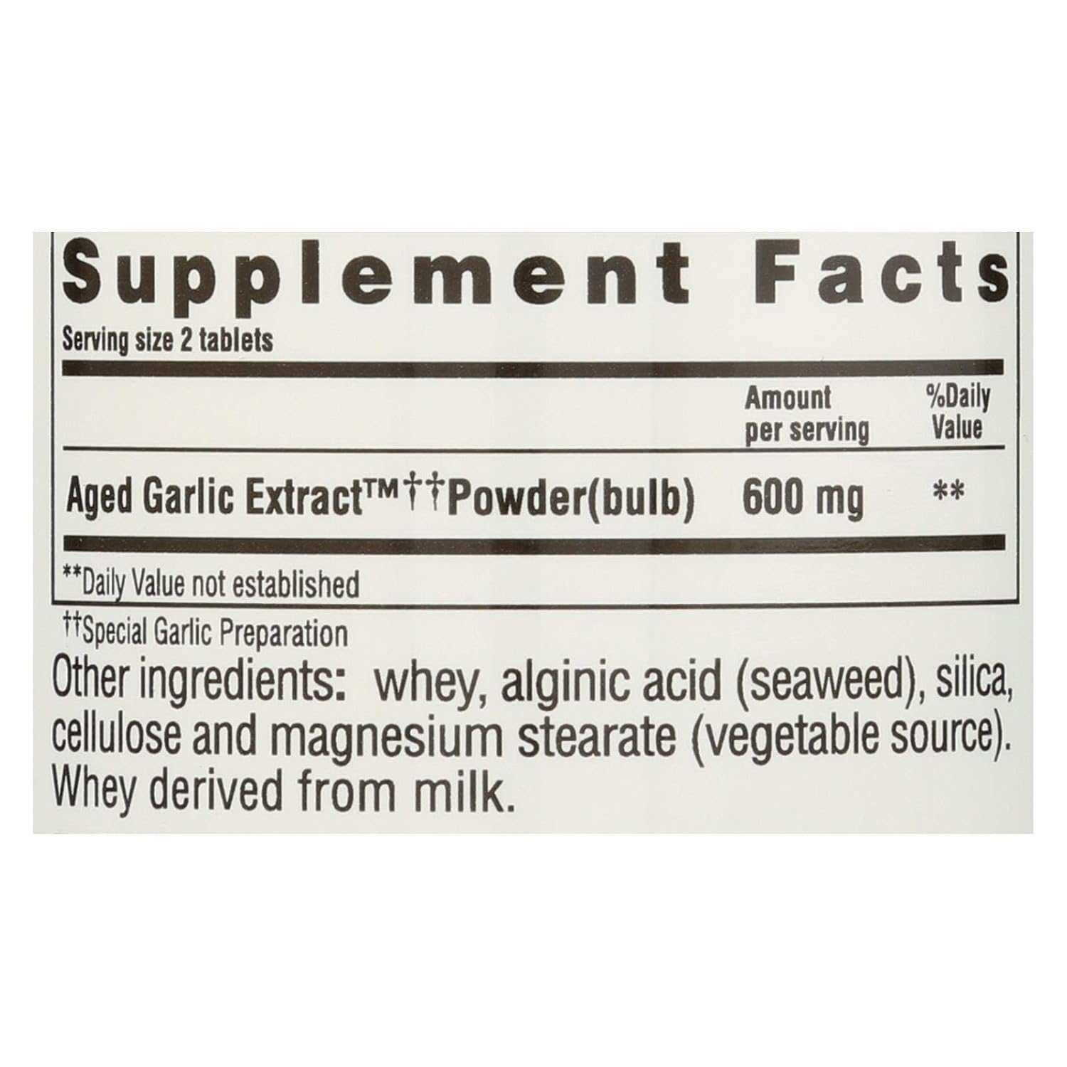 Kyolic Formula 100 Aged Garlic Extract Tablet - 200 per Pack - 3 Packs per case.