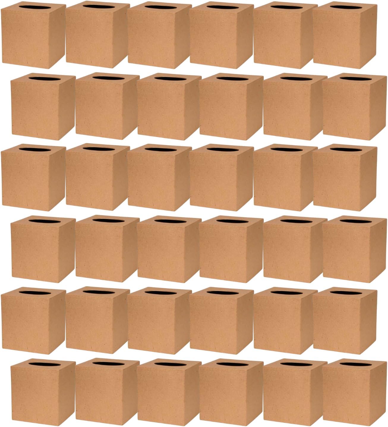 Paper Mache Tissue Box Cover-(36 Pieces) These Papier Mache Tissue Box Covers are Unfinished Ready for Personalizing. by Factory Direct Craft
