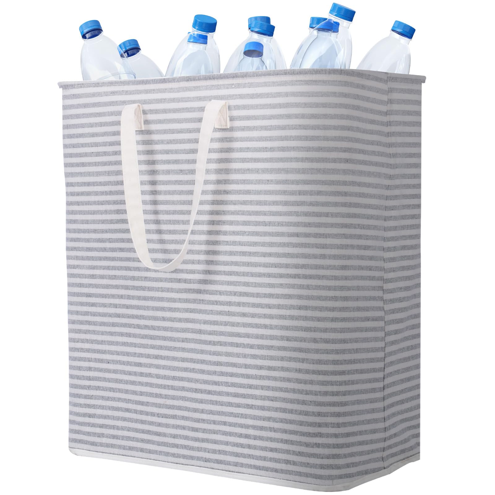 Lifewit Pfandflaschen Sammler 100L - Bambus Design Mit Deckel Für Leergut Aufbewahrung