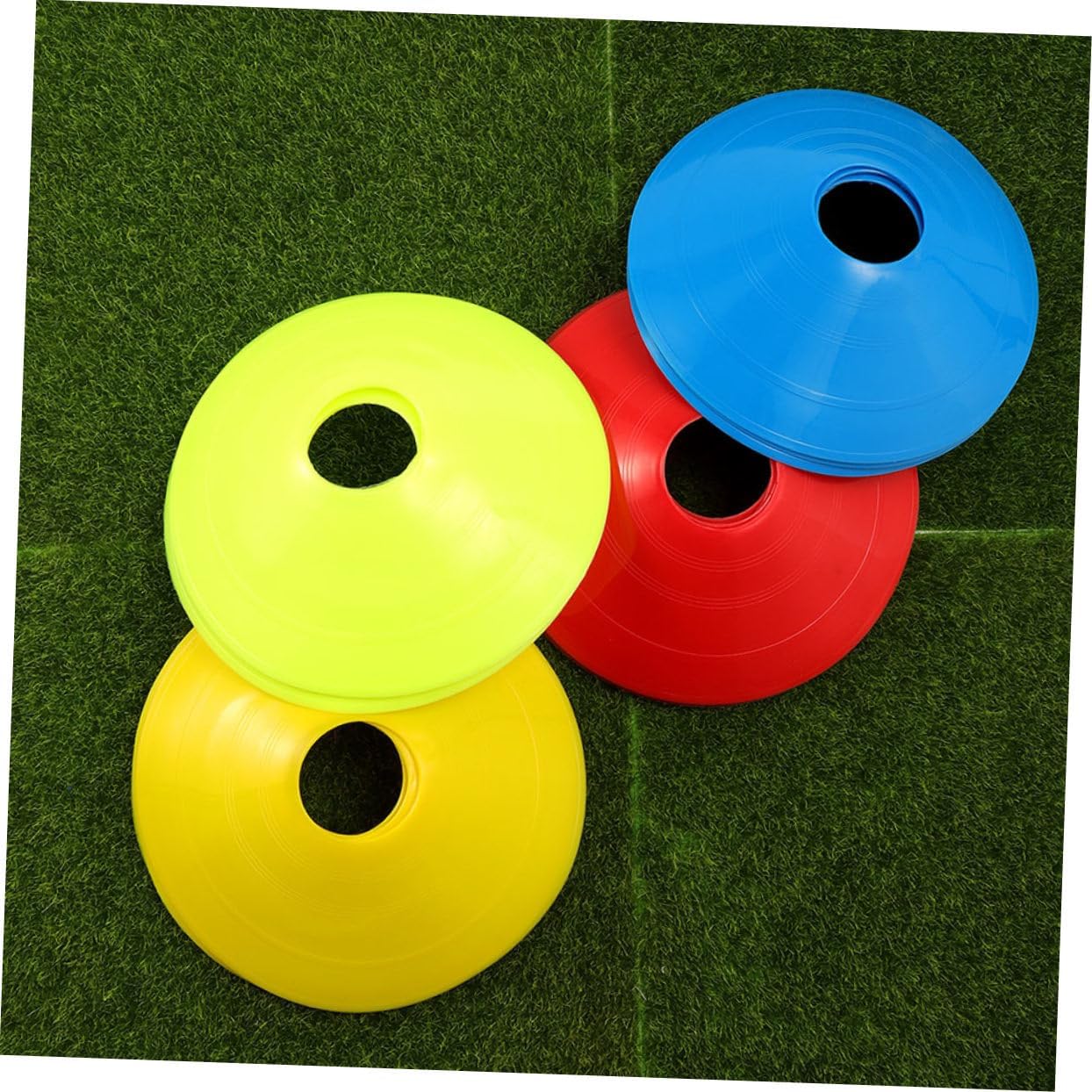 Yardwe 10pcs Football Training Marking Discs Set Lightweight and Soccer Training Signs for Indoor and Outdoor Use for and Athletes