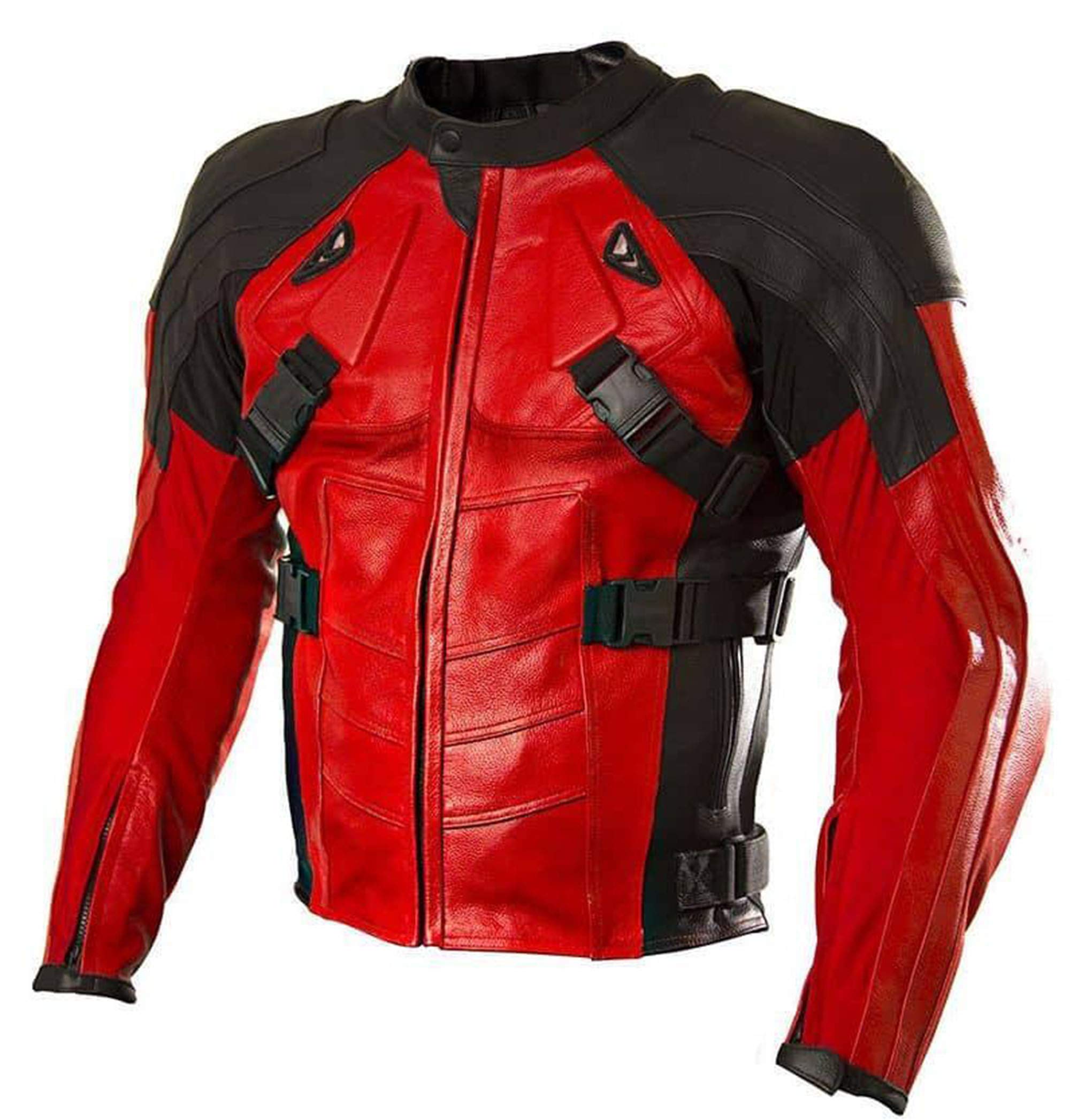 SpazeUp Armored Style Padded Bikers Leather Jacket -Protective Motorcycle Leather Jacket Armor Leather Jacket Men