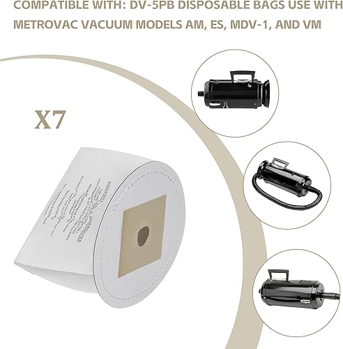 Miniatura 4 de DV-5PBRP - Bolsas desechables para MetroVac compatibles con modelos de vacío MetroVac MDV-2, MDV-3, 7 unidades