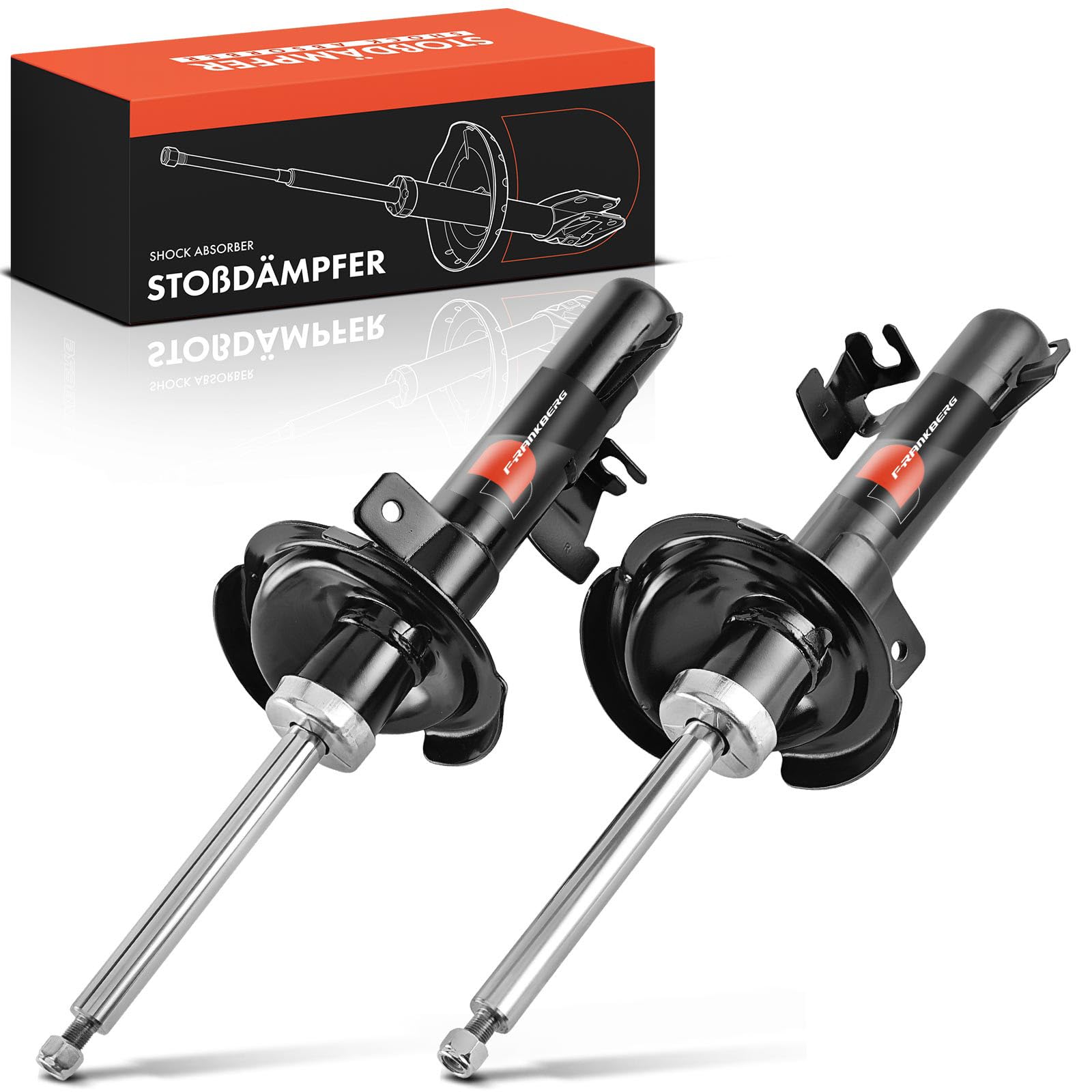 Frankberg 2 amortiguadores delanteros 479 mm presión de gas 334701 | Compatible con: 3 Saloon BL, 3 BL, Saloon BK, 3 BK, 5 CR