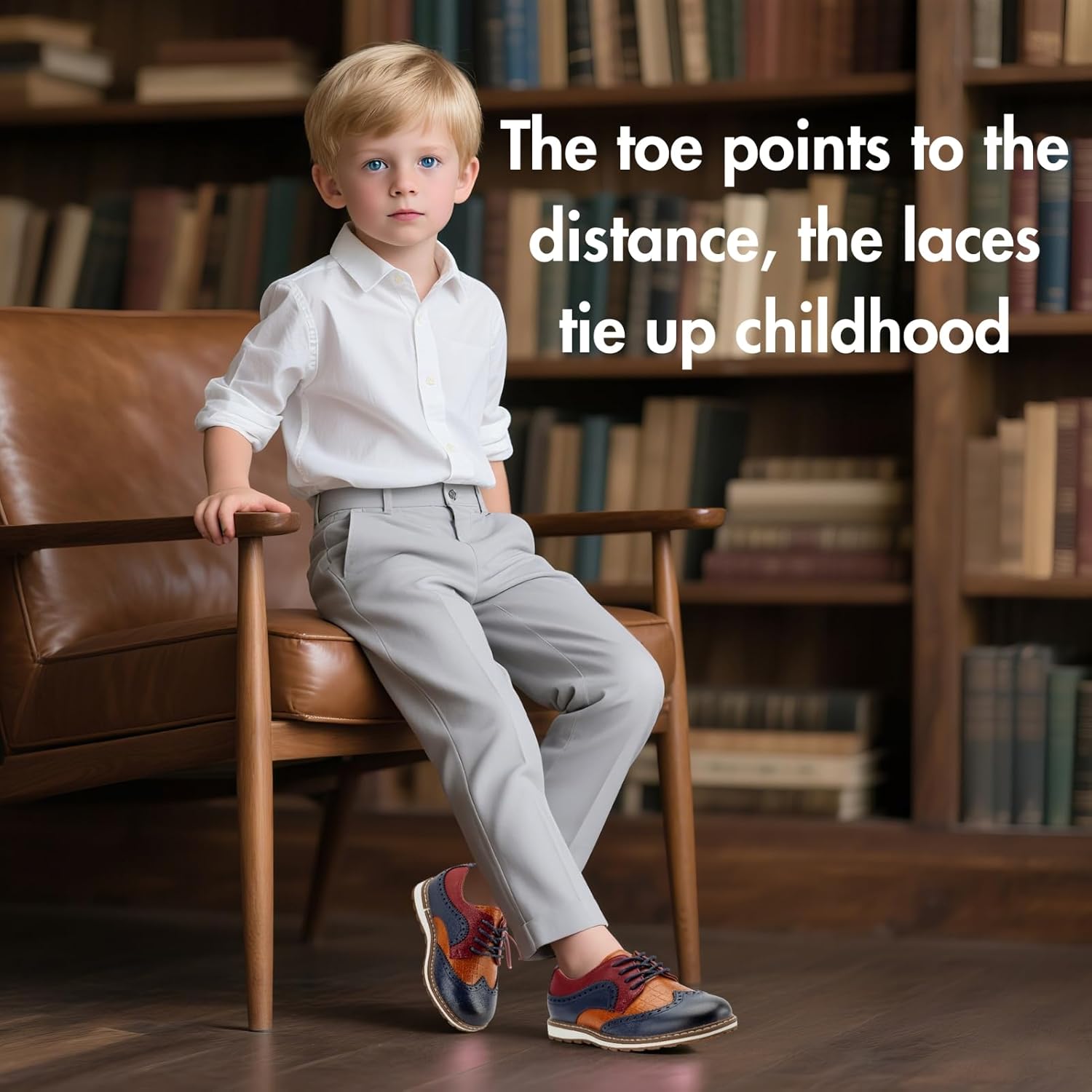 JITAI Boys Shoes Kids Shoes Fashion Rubber Low-Heels Boys Dress Shoes Toddler Dress Shoes for Casual Party Business Formal Toddler Boy Shoes - Image 6